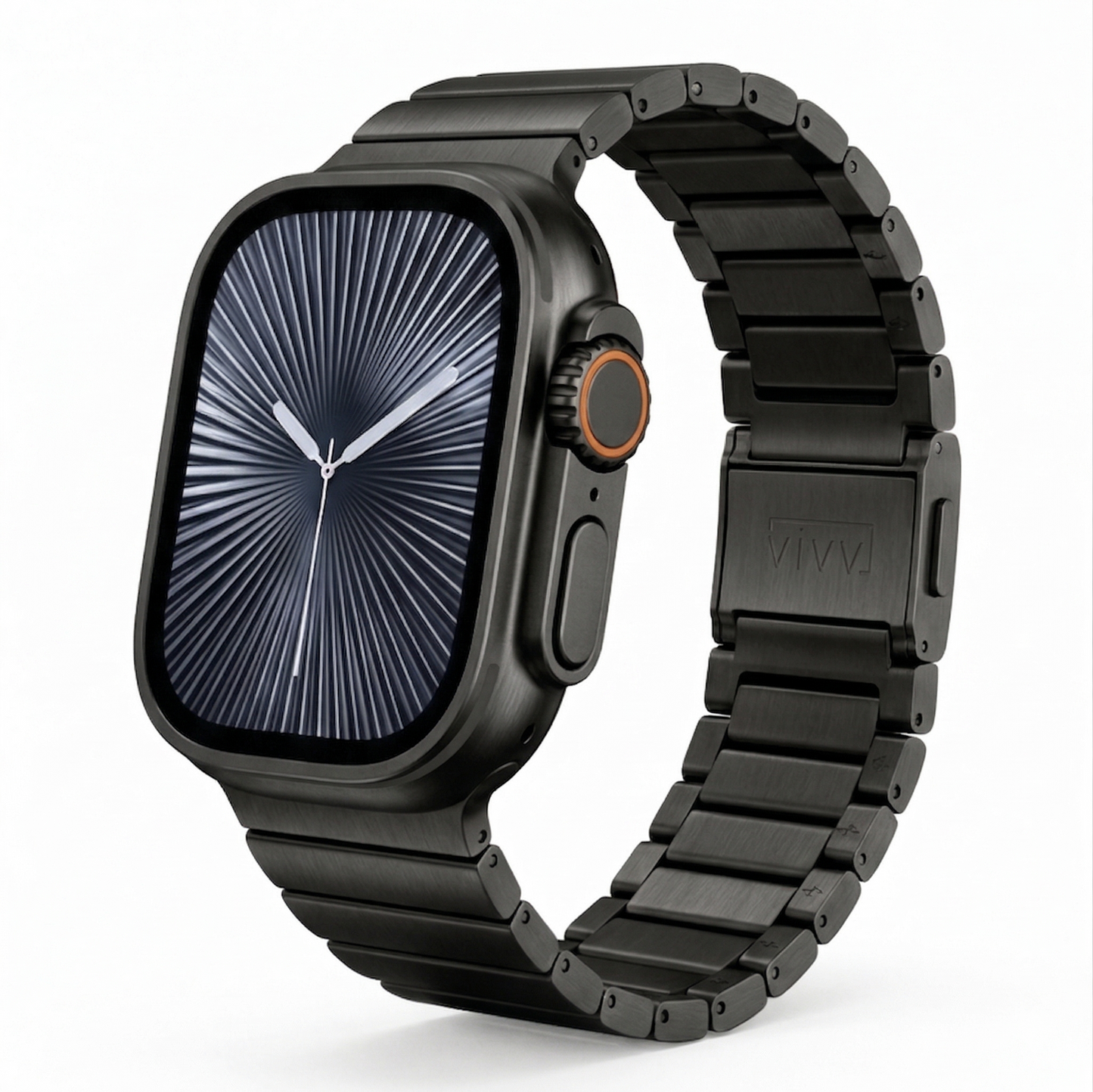 Titanium Bracelet Band V3 - Natural Titanium / Black