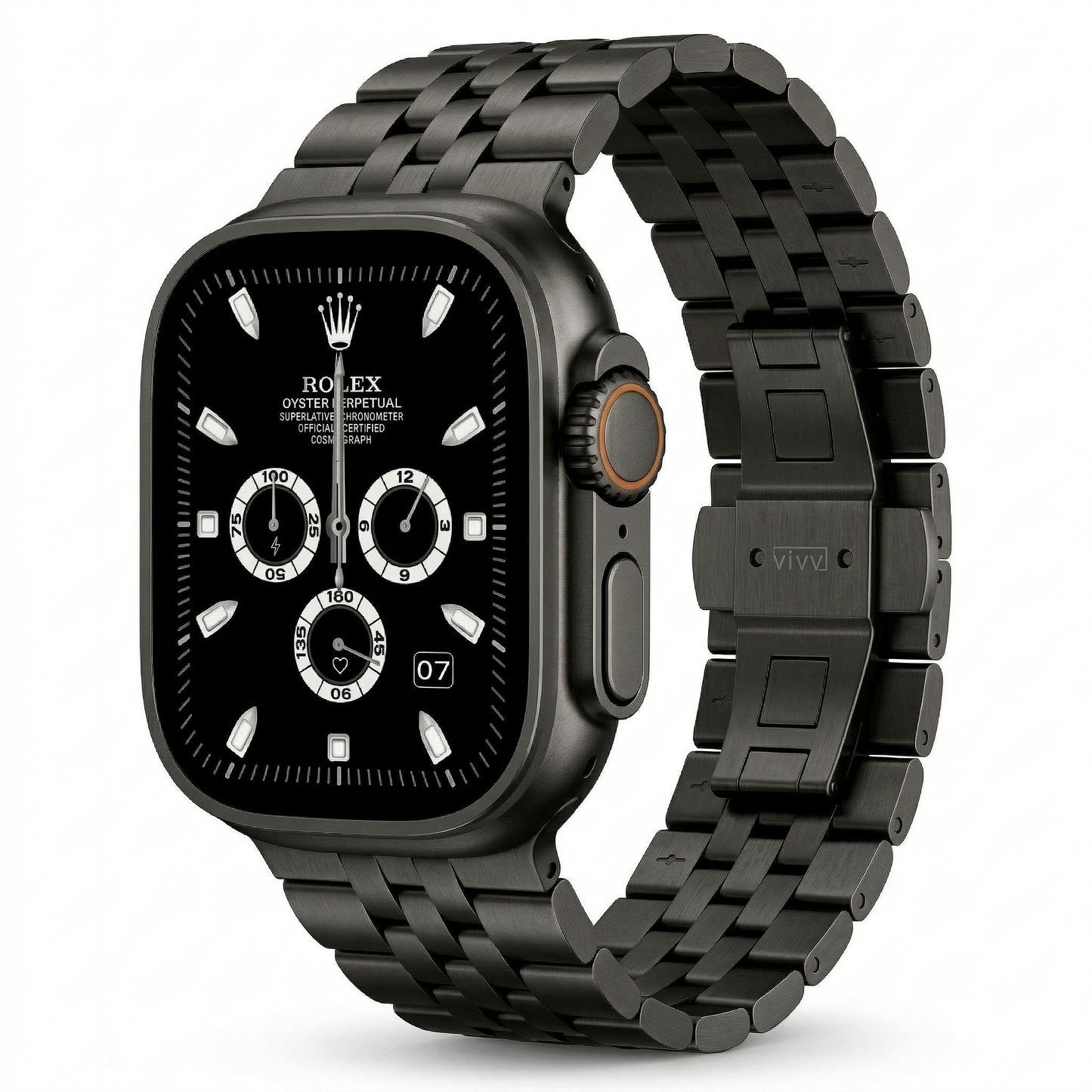 Titanium Bracelet Band V4 - Natural Titanium / Black