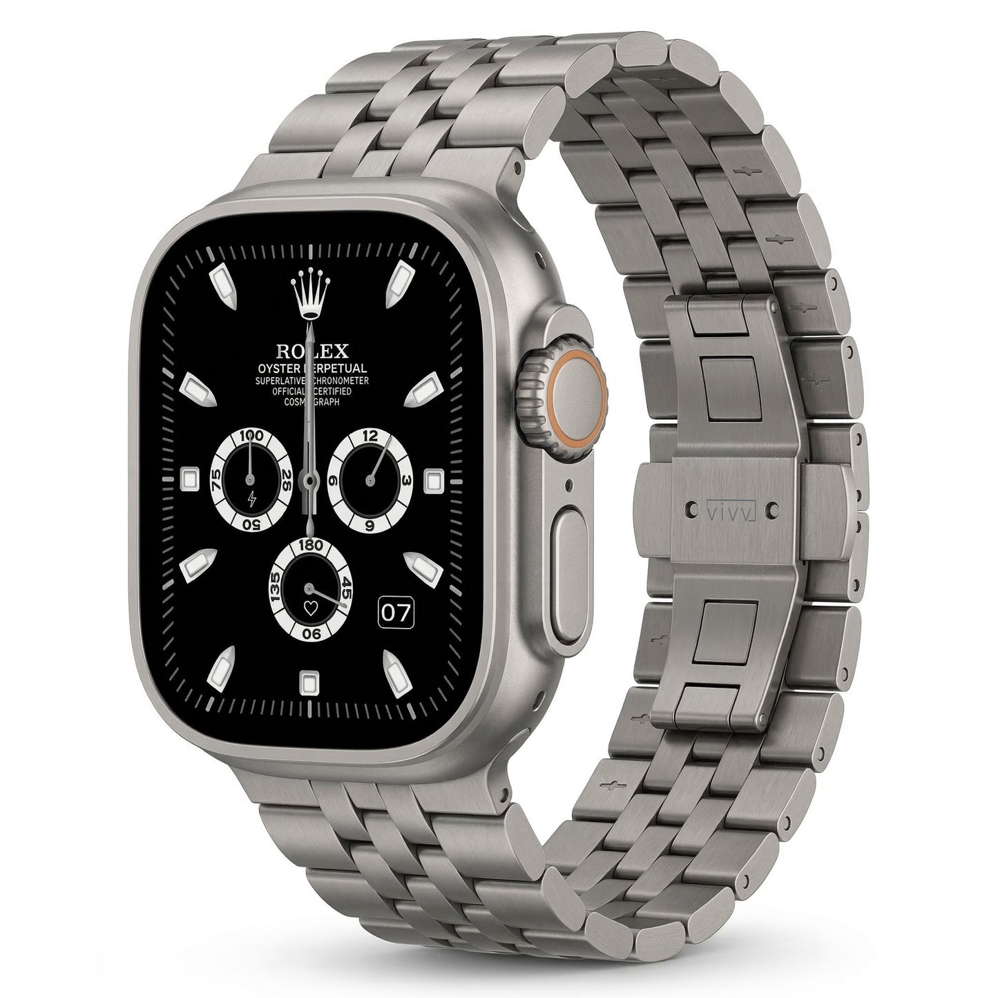 Titanium Bracelet Band V4 - Natural Titanium / Black